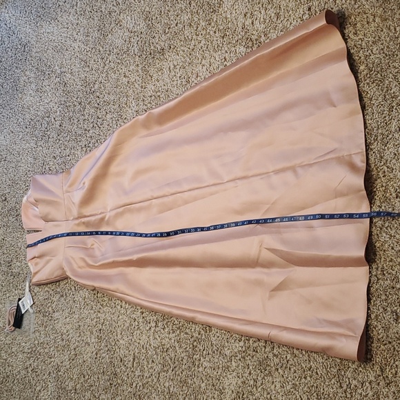 SALE Alfred Sung Size 10 Strapless Satin A-Line Gown Dress Cocktail Pocket Pink - Picture 13 of 13